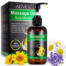 Massage Oil for Sore Muscle, Joint Pain Relief, 250ml Massage Oils for Massage Therapy Relaxing Moisturizing Body Oil for Men and Women