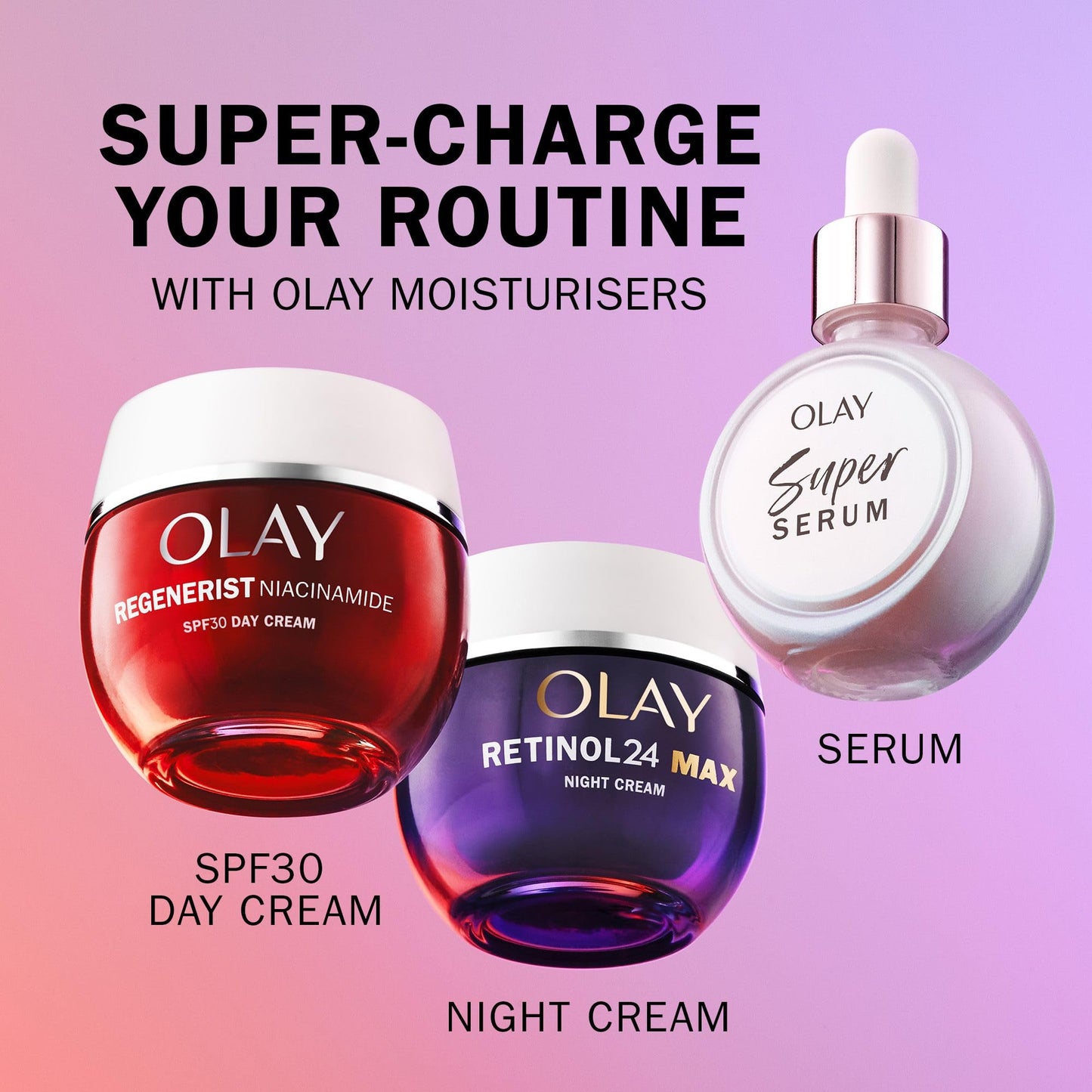 Olay Super Serum, Hydrating Face Serum with Vitamin C, Niacinamide, Collagen Peptide, Anti-Ageing & Brightening Skincare for a Youthful Glow, 30ml