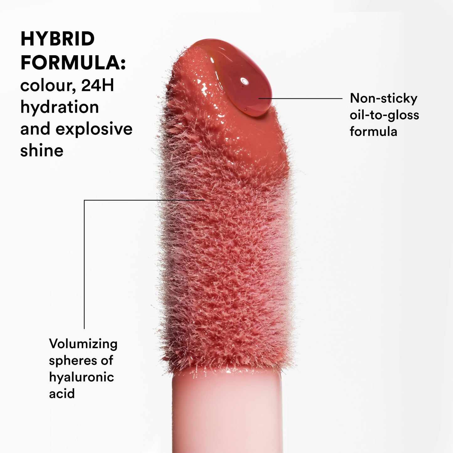 3INA MAKEUP - The Color Lip Oil 503 - Nude pink Lip Gloss with 24h Hydration & Hyaluronic Acid - Lipstick & Lip Balm