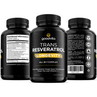 Trans Resveratrol Supplement 650mg | UK Made | 60 Capsules, 2 Month Supply | Antioxidant, Anti-Aging, Immune, Joint Support | Grape Skin, Pomegranate, Vitamin C | Rich in Polyphenols | Goodvita