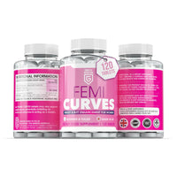 MoovWell Femi Curves Bum & Breast Curves Enhancement Tablets for Women – 120 Tablets for Bigger Curves & Fuller Shape, Natural Ingredients - Bum Enhancement Supplement, Made in UK