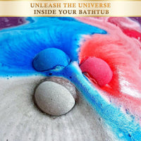 Galacticspa Bath Bombs Rich in Essential Oil and Shea Butter / 8 x 60g Handmade Planet Themed Bubble Bath Fizzer/Luxury Bath Bomb Set/Non-Staining, Vegan, Cruelty-Free/Spa Gift for Men, Women and Kids