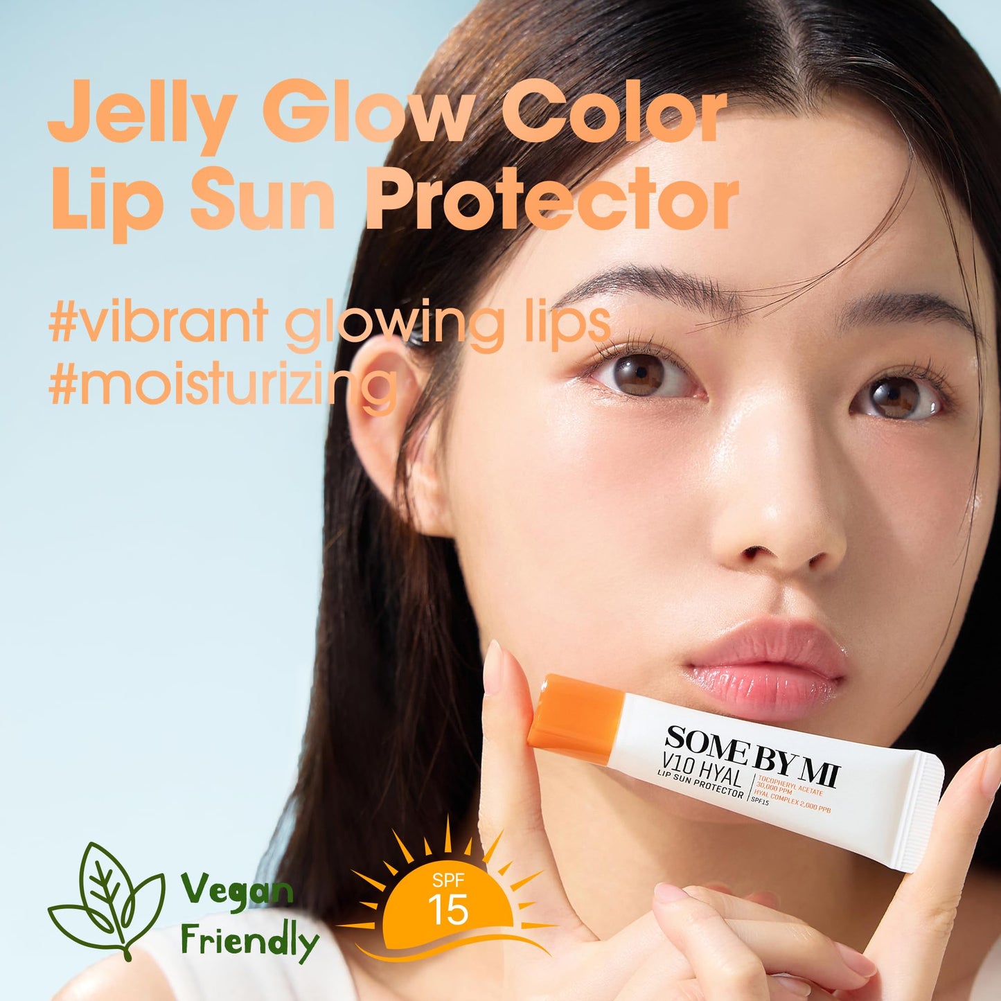 SOME BY MI V10 Hyal Lip Sun Protector 7ml Duo_SPF 15_Clear(original)_Hydrating Lip Balm with Shea Butter,Vitamins and Hyaluronic Acid_Moisture Protection_Reduching Wrinkles_Koeran skincare