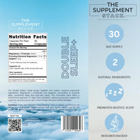 The Supplement Stack - Double Sleep+ - Magnesium L-Threonate & Apigenin - Natural Bedtime Stack for Deep Sleep, Night-Time Relaxation & Recovery - UK Company
