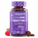 novomins Night Time Gummies - Sugar-Free - Sleep Gummies for Adults - High Strength Natural Alternative to Melatonin Tablets - with Magnesium for Sleep, L-Theanine, Vitamin B12 - Novomins