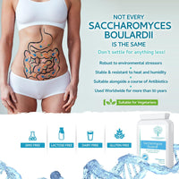 swiss bioenergetics Saccharomyces Boulardii 5 Billion CFU 90 Capsules - No Refrigeration Required - High Strength Non-Colonising Yeast with synergistic Olive Leaf, Biotin and Vitamin D3