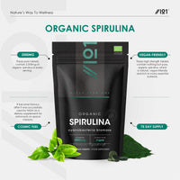 ALPHA01 Organic Spirulina 2000mg – 300 Vegan Tablets - Cold Pressed with No Additives – Resealable and Recyclable Pouch by Alpha01