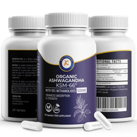 Keka Naturals Ashwagandha KSM-66-5200mg - 10% Withanolides - Enhanced Absorption and High Strength - All Natural, Non-GMO - 60 Vegan Capsules