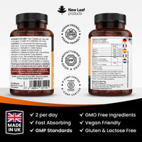 NEW LEAF PRODUCTS Vitamin D3 Immune Booster Complex - with Vitamins D,C, B12, Zinc, Turmeric & Elderberry - Immune Support - Made in the UK - Immunity Booster by New Leaf 120 Tablets