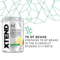 Scivation XTEND Original BCAA Powder Lemon Lime Squeeze 30 Servings | 7g BCAAs Per Serving | Sugar Free Branched Chain Amino Acids and Electrolytes Powder for Post Workout Muscle Recovery and Hydration
