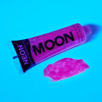 Moon Glow - Neon UV Glitter Face & Body Gel - 12ml Hot Pink – Glitter Face Paint