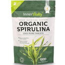 Organic Spirulina Tablets 1000 Easy to Swallow Tablets - 100% Pure Certified Organic Tablets Rich in Essential Vitamins & Minerals by Inner Vitality