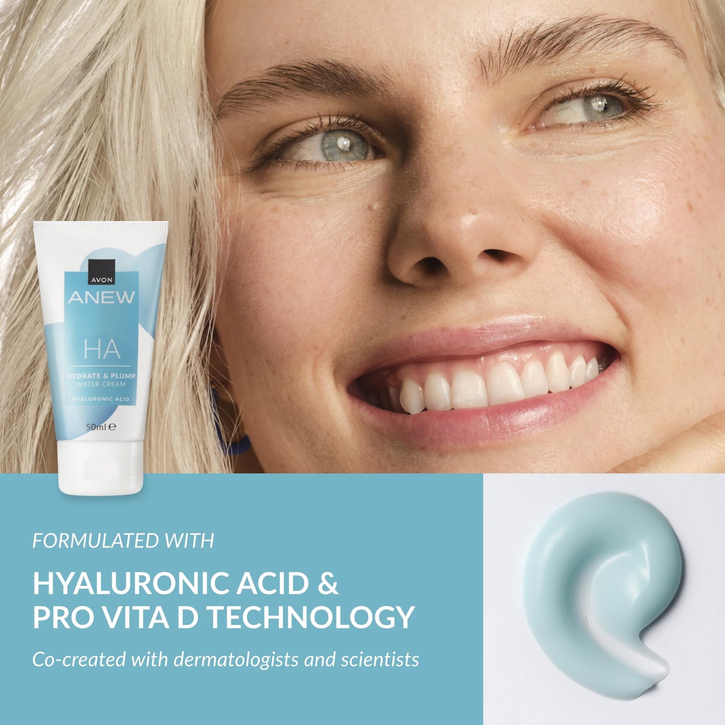 Avon Anew Spa at Home Hydrating Hyaluronic Gift Set, Contains Hydrate & Plump Serum 30ml & Water Cream 50ml, Quench Thirsty Skin and Lock in Hydration, Cruelty Free