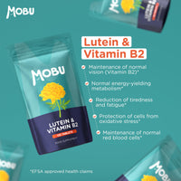 Lutein 50mg and Vitamin B2 | 120 Tablets | Vision Support | Eye Care Supplement | Eye Vitamins | Vegan GMP Approved | MOBU UK