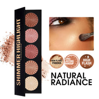 LANGMANNI Highlighter Powder Palette, Makeup Facial Bronzers Illuminator Palette Highlighter Baked Waterproof Long Lasting Brilliant Lighten Skin Color