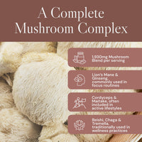 Known Multi Mushroom Gummies 1,930mg/Serving – Blackcurrant Flavour – Lions Mane, Reishi, Cordyceps, Chaga, Maitake – Brain, Focus, Immune Support – 60 Gummies, 1 Month Supply – Vegan Supplement