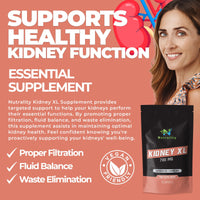 Nutrality Kidney XL Supplement 700mg Advanced Complex | Promotes Healthy Kidney Function and Urinary Tract Health | Natural Ingredients, Cranberry Extract | 60 Capsules. Vegan