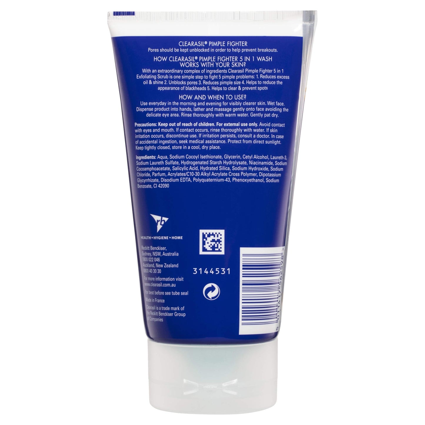 Clearasil 5 In 1 Action S Cleansing Face Wash for acne prone skin to unclog pores and everyday prevention of acne