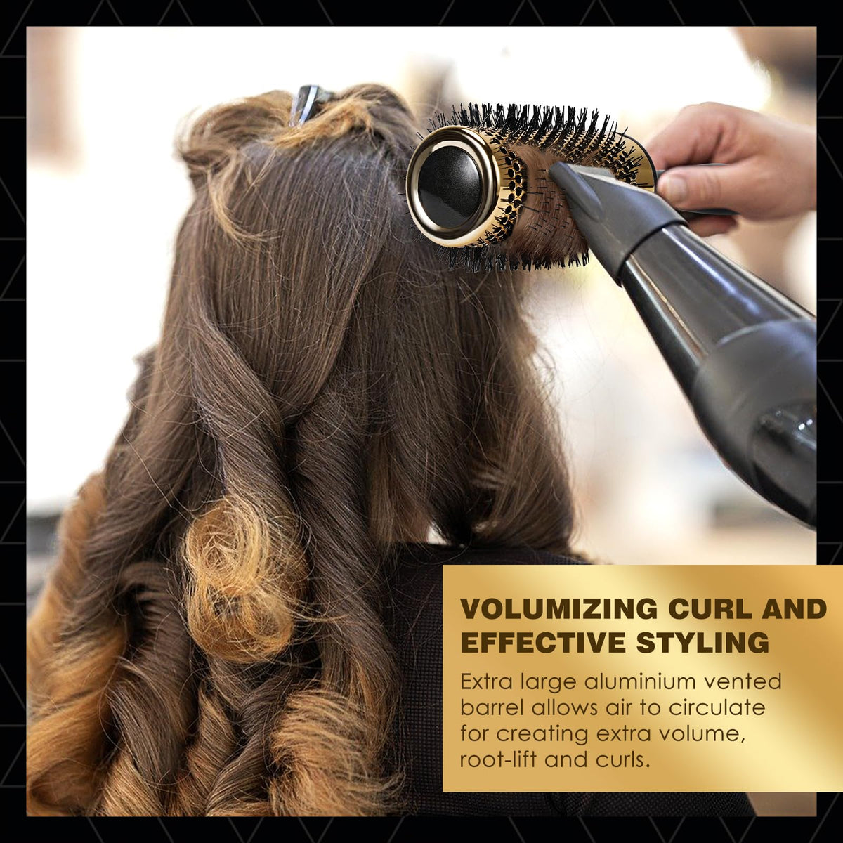 Hair Brush - SHINLEA Round Brush for Blow Drying 53MM Aluminium Curly Hair brush, Hairbrushes for Women Professional Curling, Hair Drying, Styling, Straightening and Shine