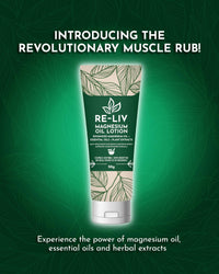 Re-Liv Magnesium Lotion - Deep Absorption, Natural Essential Oils, Non-Sticky Formula, Premium Magnesium Oil, Skin-Friendly - 50g