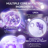 LANBENA Foot Peel Mask - 1 Pair Moisturizing and Exfoliating Foot Peeling Mask for Dry, Cracked Feet | Callus Remover | Skin - Friendly and Effective for Baby Soft Feet, Men and Women (Lavender)