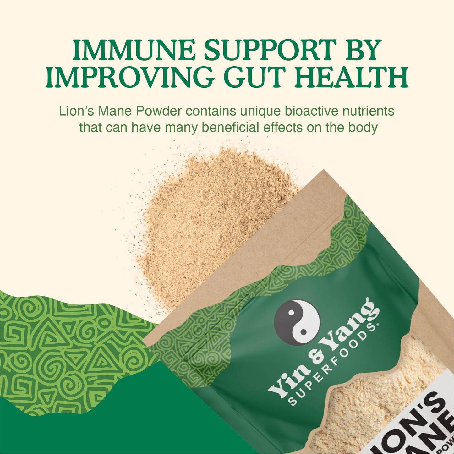 Yin & Yang Superfoods Organic Lion's Mane Powder 100g | Full-Spectrum Extract | Focus