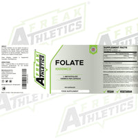 Freak Athletics Folate 1000mcg (L-Methylfolate) 120 Capsules, 5-MTHF Active Form of Folic Acid/Vitamin B9