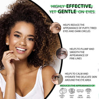 Voilà Pure -EYE CREAM - Cures Dark Circles, Puffiness & Crows Feet - Powerful But Gentle Organic Eye Gel - Anti-Ageing Formula With Matrixyl 3000 & Plant Stem Cells - 60ml Bottle