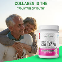 IMPECCABLE Collagen Premium 10.000 mg Pure peptide hydrolyzed Marine Collagen Powder| Nails & Skin|Healthy Joints |Hair Growth| Wild Caught| Supplements for Women and Man|300 gr 30 Days’ Supply