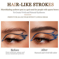 Ruicen Microblading Eyebrow Pen-2026 New Eyebrow Pencil with 4 Fork Tip for Natural-Looking Hair-Like Defined Brows, Long-Lasting for 24 HR Wear, Waterproof Eyebrow Pen Light Brown