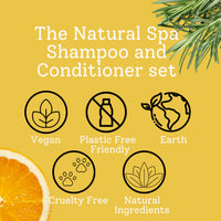 The Natural Spa Patchouli Rose Shampoo and Conditioner Bar Set - Handmade in Devon England - Suitable For All Hair Types - Vegan Friendly - Cruelty Free