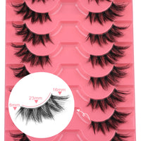 Mavphnee Half Lashes Natural Clear Band Eyelashes 3 4 False Lashes Wispy Fluffy Fox Style Half Eyelashes 8 Pairs Half Fake Eyelashes Pack
