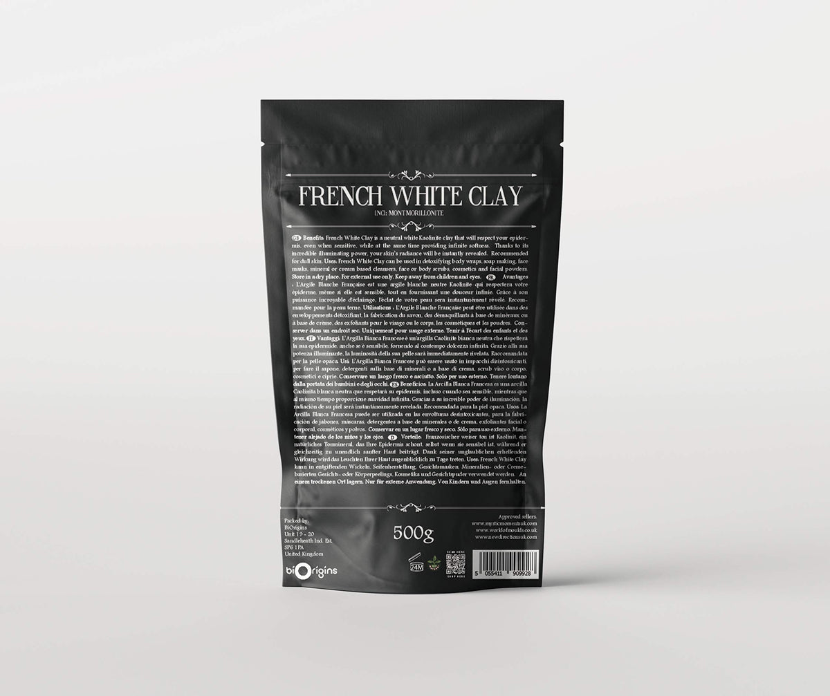 Mystic Moments | White Ultra Ventilated French Natural Clay 500g - Pure & Natural Vegan GMO Free