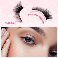Klfoho Manga Lashes Natural Wet Look Wispy Spiky Lashes 10 Pairs Anime Eyelashes Wispy Natural Lashes Extension Strip Thai Fake Eye Lashes Handmade Thick Soft Fake Eyelashes (Fox＆Cat A01)