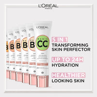 L'Oréal Paris Magic CC Cream with SPF 20, Anti-Redness and Colour Correcting, With Vitamins B5 and E, Lightweight Hydrating Formula Adapts to Skin Tone for a Natural Glowy Finish, 30 ml