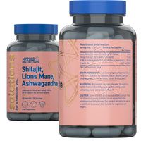 Applied Nutrition - Solutions - Shilajit, Lion’s Mane & Ashwagandha - High Strength Nootropic & Adaptogen Blend - Mental Clarity, Stress & Energy Support - 60 Capsules - 30 Servings