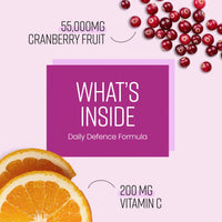 VitaBright Cranberry Tablets with Natural D-Mannose | 55,000mg | 180 Capsules | 3 Month Supply | Cranberry Supplements for Women with Vitamin C | No Added Sugar | High Strength Extract