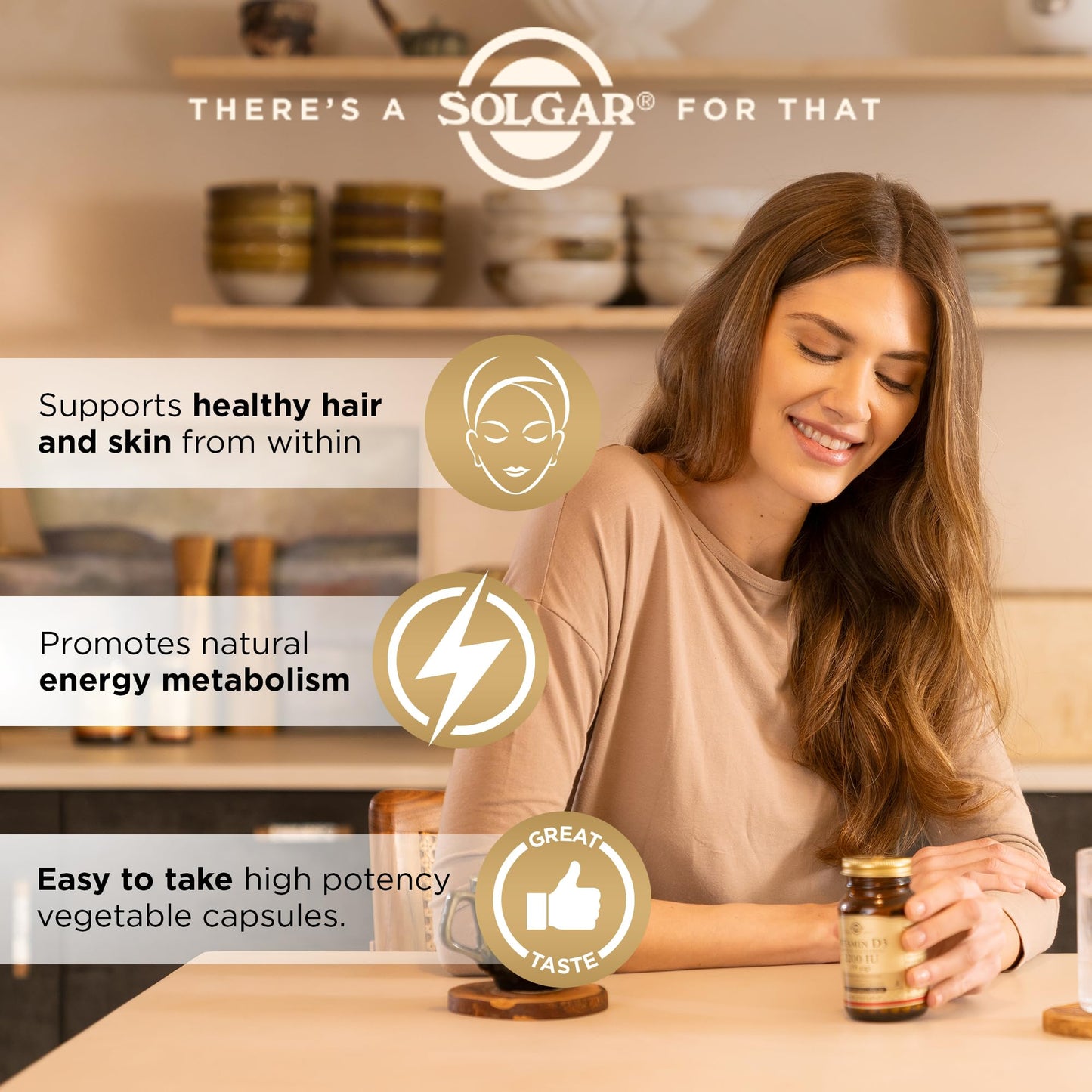Solgar Biotin 5000 mcg Vegetable Capsules - High Strength Formula - Supports Hair Growth, Glowing Skin, Energy & Vitality - Health Supplement - Sugar Free - Suitable for Vegans - Pack of 50