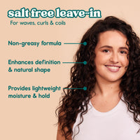 Nature Spell Curl Leave-In Cream, Salt Free Formula for Definition, 400 ml