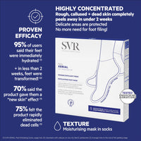 SVR XERIAL Peel - Exfoliating Foot Sock-Mask for Dry, Hard, Thickened and Callused Skin, Size 35 to 44 (1 Pair)