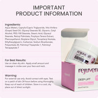 Rejuven8 Deep Lift Day Cream with Matrixyl 3000, Marine Collagen, Retinol & Vitamin E – Anti Ageing Moisturiser for Women – Firming Face Cream for Mature Skin – 50ml