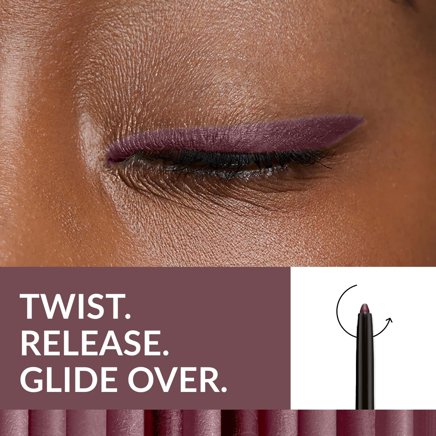 Avon Glimmerstick Eyeliner Majestic Plum, Soft-Glide Formula, Bold and Intense Colour, Waterproof, Smudge-Proof Colour That Lasts All-Day, Cruelty Free