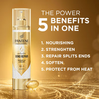 Pantene Molecular Bond Repair Leave In Cream 90ml, Hair Treatment With Pro-V Concentrated Formula For All Types Of Damaged Hair, Nourishes, Strenghtens And Soften Hair, Repairs Split Ends