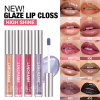 LANGMANNI 10 Colors High Shine Lipgloss Set,Long Lasting Diamond Gliter Shimmer Liquid Lipstick Set,Hydrating,Moisturizing Lip Gloss Kit Gift Makeup For Girls (SET A)