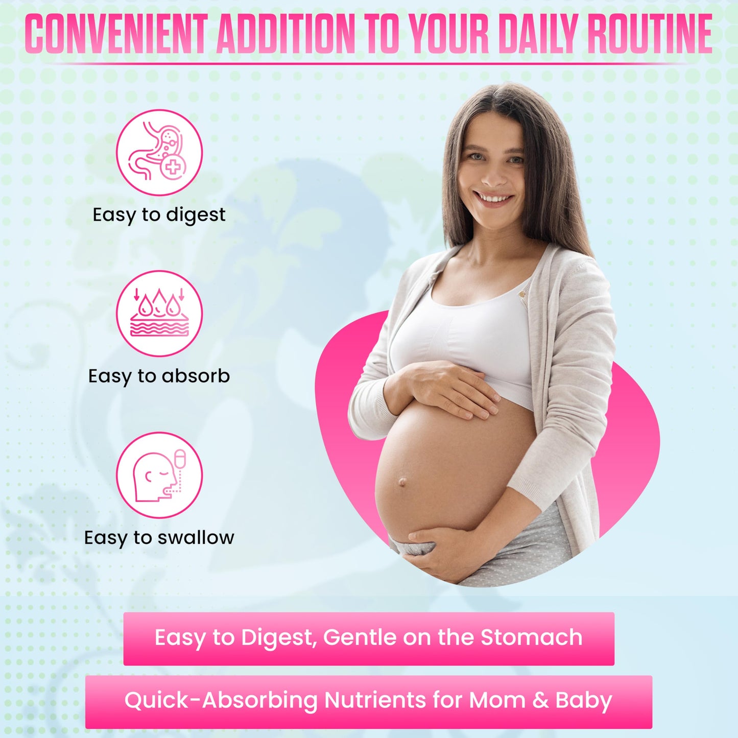 SigmaBiotics Pregnancy Tablets 20 Multivitamin with 800µg Folic Acid, D3, Iron, DHA, Omega-3, Probiotics Blend, Magnesium, All Trimester Pregnancy Support – 30 Vegetarian Tablets – One Month Supply