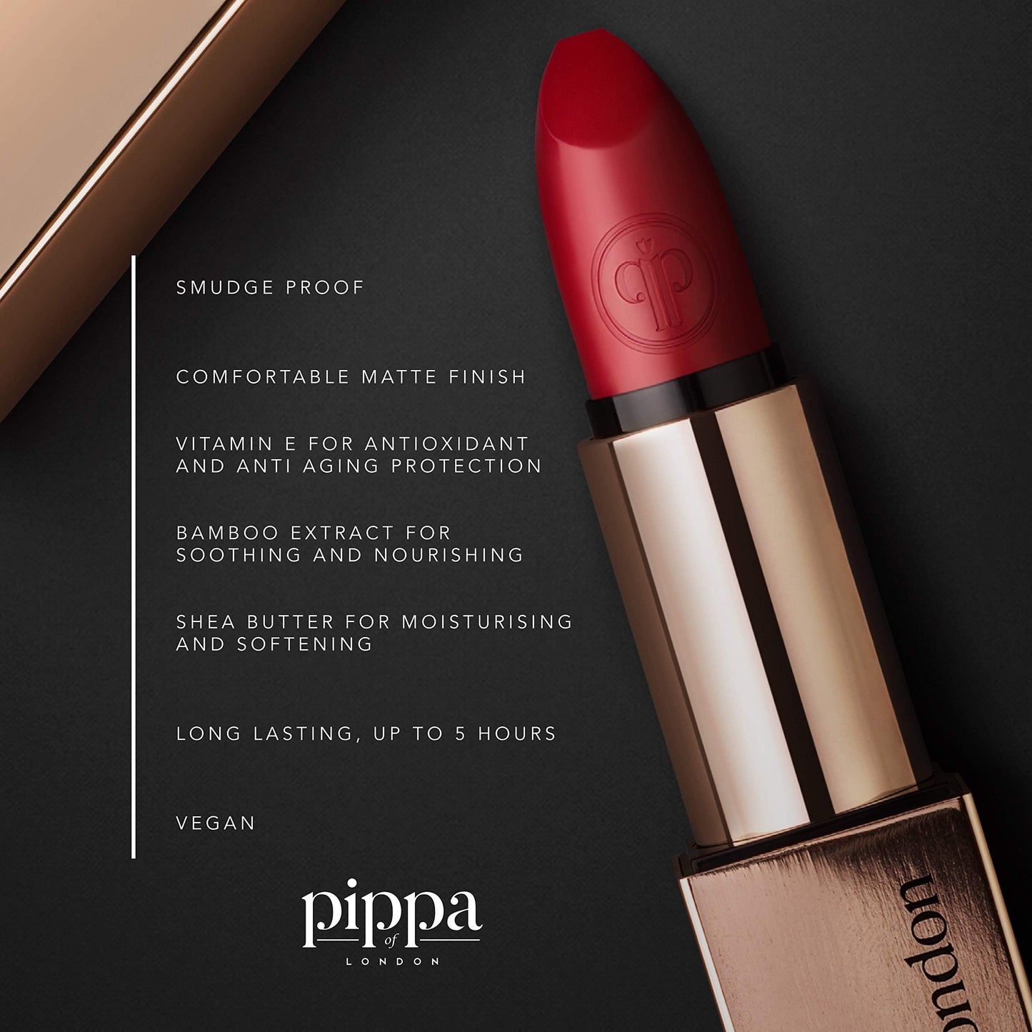 Pippa Of London Pippa of London Envy Matte Lipstick Eclipse 428 Moisturising Lip Makeup