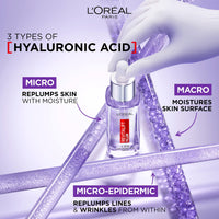 L'Oreal Paris Hyaluronic Acid Serum Revitalift Filler [+Hyaluronic Acid], 1.5% Pure Concentrated Hyaluronic Acid Dropper Serum, 30ml