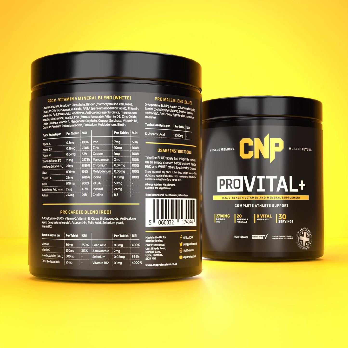 CNP Professional Vitamin Range, Vitamin C & D. Complete Athlete & Daily Support (Pro Vital+)