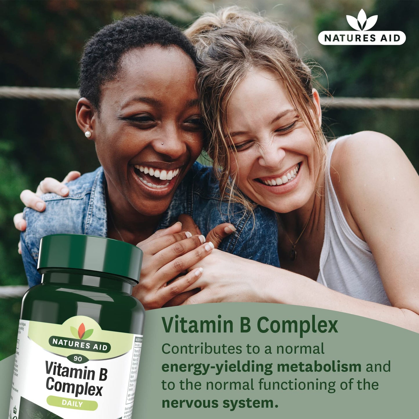 Natures Aid Vitamin B Complex, Suitable for Vegans, 90 Tablets