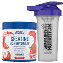 Applied Nutrition Creatine + 700ml Shaker | Creatine Monohydrate Micronized Powder with Flavour, Increases High-Intensity Physical Performance (250g - 50 Servings) (Strawberry & Raspberry)